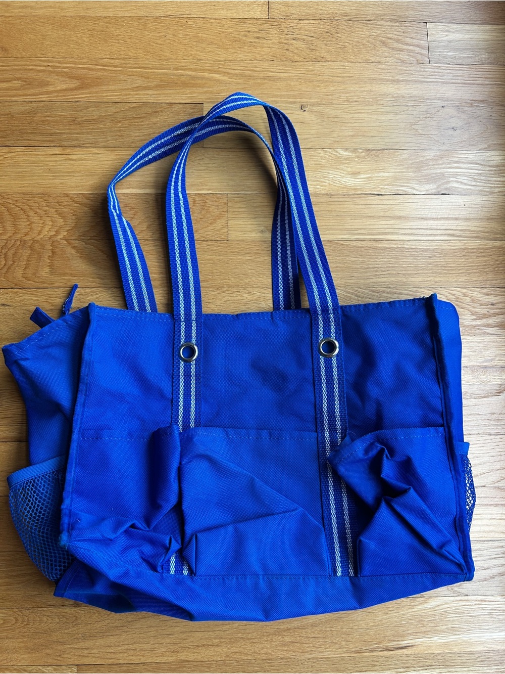 Thirty One Royal Blue Zip Top Organizing Utility Shoulder Tote Bag